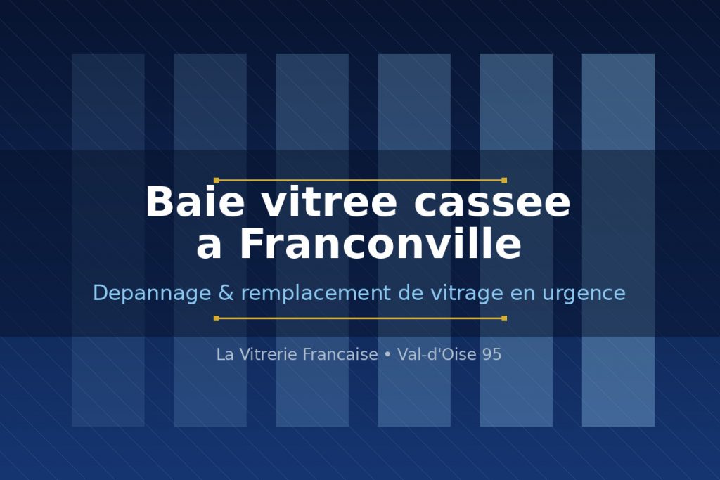 Vitrier à Franconville intervenant en urgence sur une baie vitrée cassée