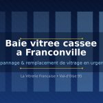 Vitrier à Franconville intervenant en urgence sur une baie vitrée cassée