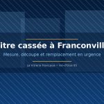 Vitrier a Franconville intervenant en urgence pour la mesure, la decoupe et le remplacement d une vitre cassee