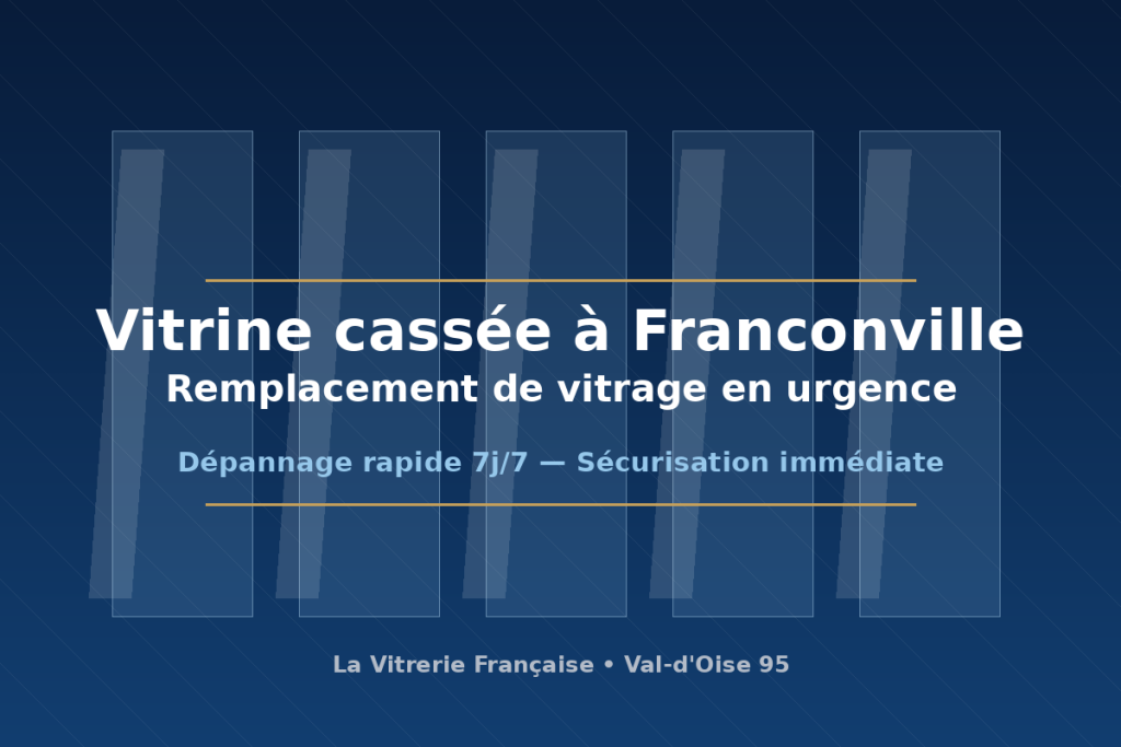 Vitrier à Franconville intervenant en urgence sur une vitrine de commerce cassée