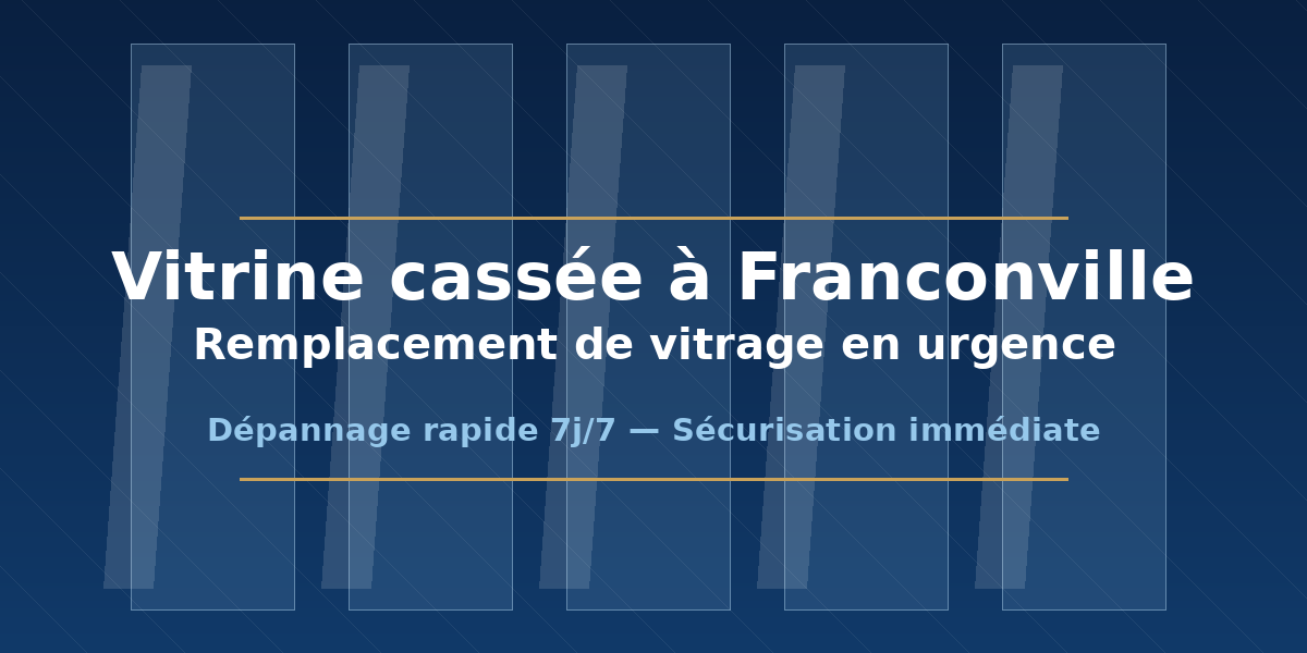 Vitrier à Franconville intervenant en urgence sur une vitrine de commerce cassée
