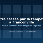 Vitrier a Franconville intervenant en urgence pour le remplacement d un vitrage casse par une tempete